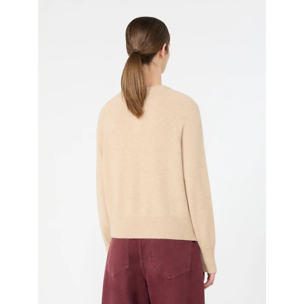 Max Mara Padre Cashmere V-Neck Jumper in Beige | Sweaters | Luxury Shoes 