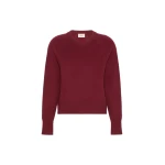 Max Mara Padre Cashmere V-Neck Jumper in Bordeaux | Sweaters | Luxury Shoes 