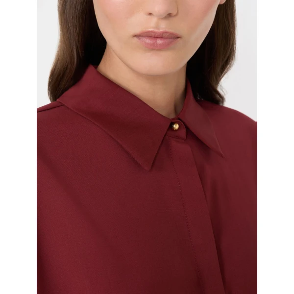 Max Mara Pagella Woollen Cloth Shirt Dress in Ruby | Shirtdress | Luxury Shoes 