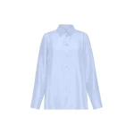 Max Mara Palanca Silk Habotai Shirt in Light Blue | Shirts | Luxury Shoes 