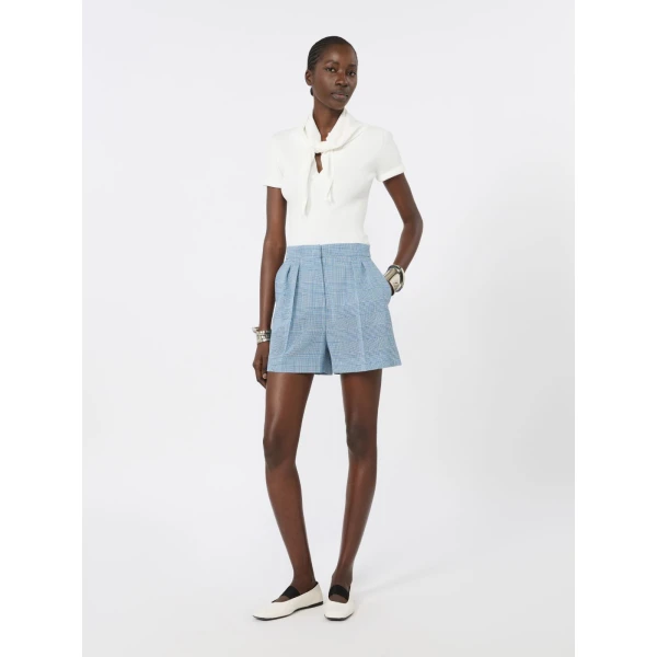 Max Mara Palmeti Viscose Crepe Sweater with Scarf in White | Sweaters | Luxury Shoes 