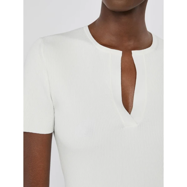 Max Mara Palmeti Viscose Crepe Sweater with Scarf in White | Sweaters | Luxury Shoes 