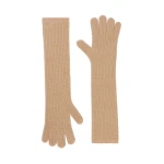 Max Mara Palmi Long Cashmere Gloves in Camel | Gloves | Luxury Shoes 