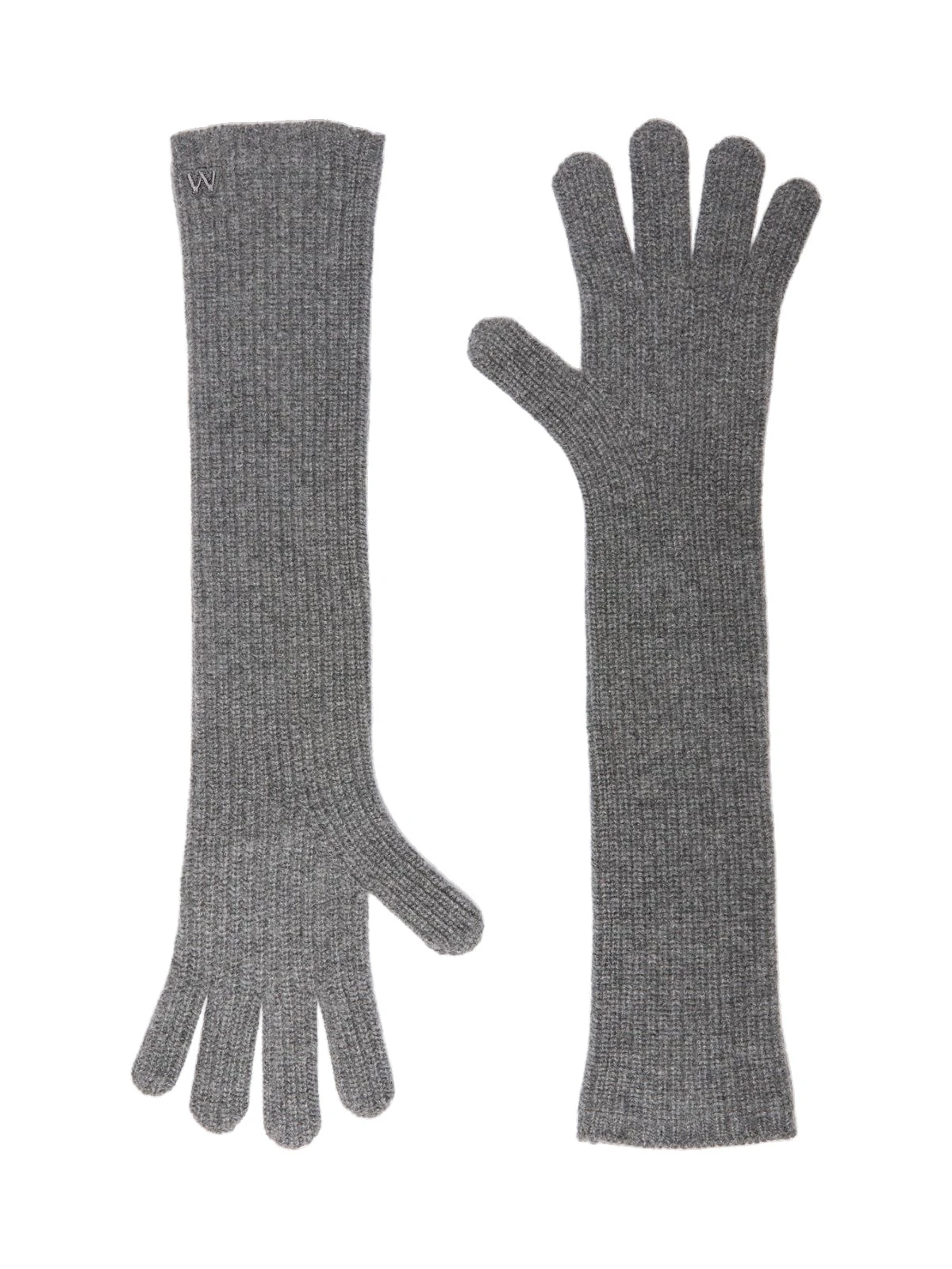 Max Mara Palmi Long Cashmere Gloves in Light Grey Max Mara Palmi Long Cashmere Gloves in Light Grey | Gloves | Luxury Shoes