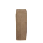 Max Mara Palmi Suede Midi Skirt in Khaki | Leather Skirts | Luxury Shoes 