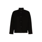 Max Mara Palmizi Double Jersey Wool Bomber Jacket in Black | Blazers | Luxury Shoes 