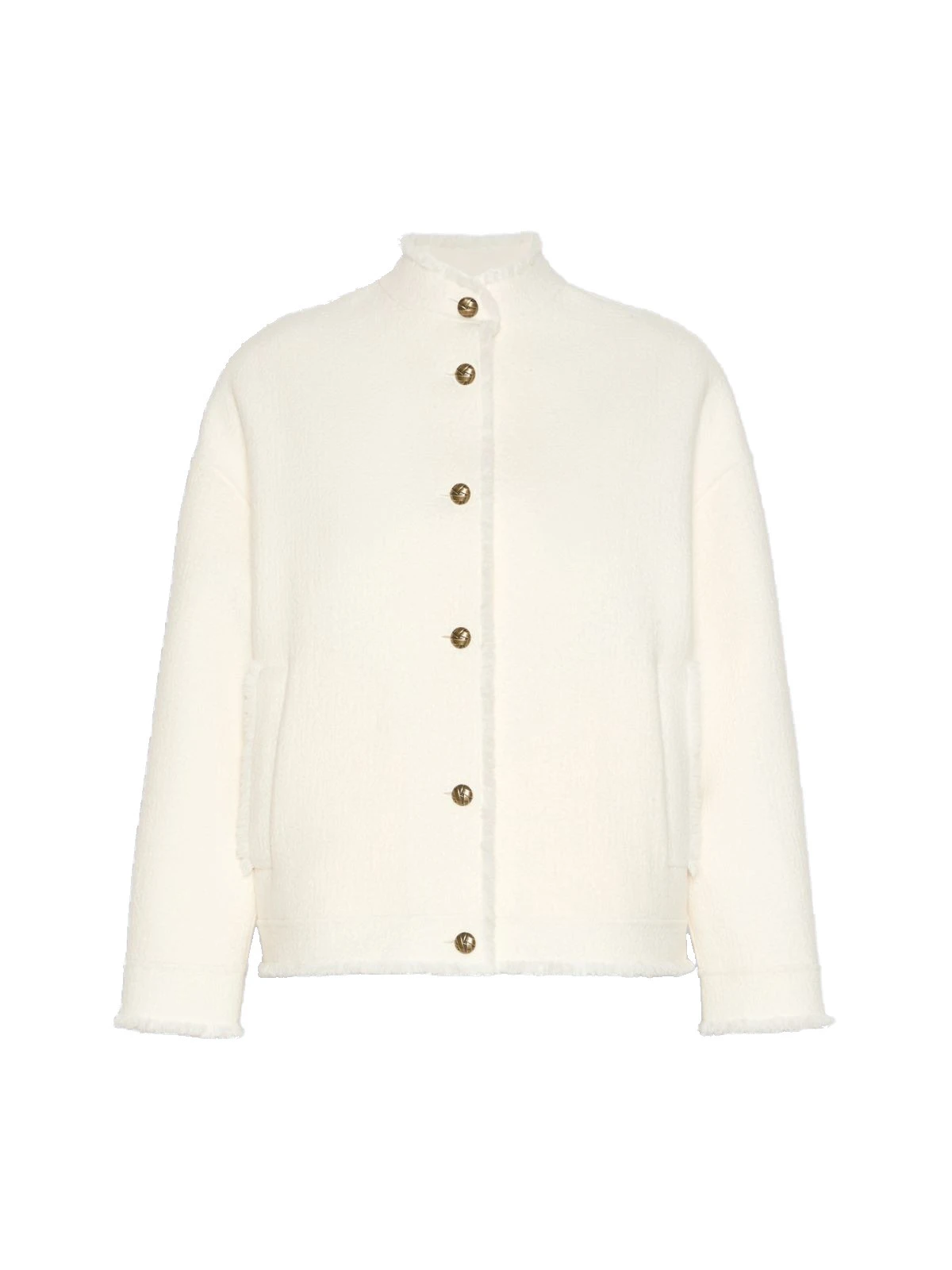 Max Mara Palmizi Double Jersey Wool Bomber Jacket in White Max Mara Palmizi Double Jersey Wool Bomber Jacket in White | Blazers | Luxury Shoes