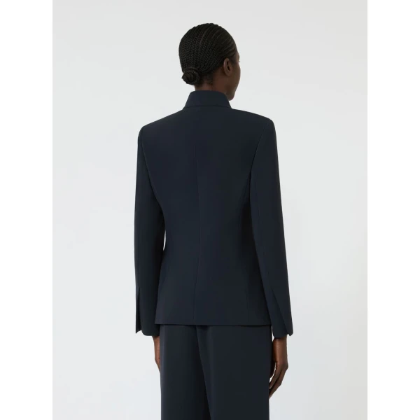 Max Mara Palo Cady Sash Jacket in Midnight Blue | Blazers | Luxury Shoes 