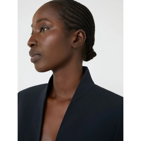 Max Mara Palo Cady Sash Jacket in Midnight Blue | Blazers | Luxury Shoes 