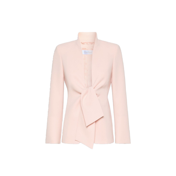 Max Mara Palo Cady Sash Jacket in Pink | Blazers | Luxury Shoes 