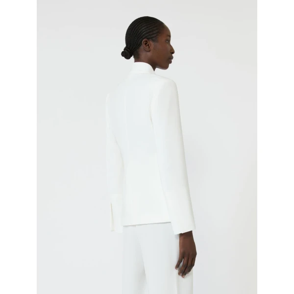 Max Mara Palo Cady Sash Jacket in White | Blazers | Luxury Shoes 