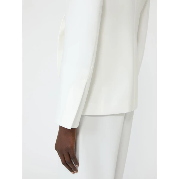 Max Mara Palo Cady Sash Jacket in White | Blazers | Luxury Shoes 