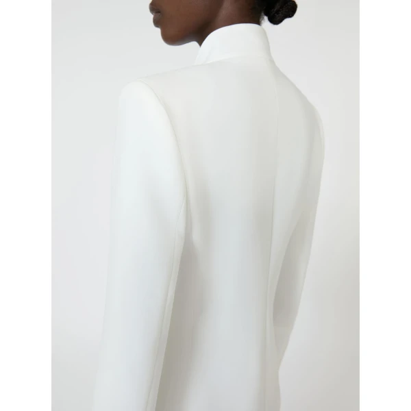 Max Mara Palo Cady Sash Jacket in White | Blazers | Luxury Shoes 