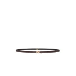 Max Mara Palude Thin Leather Belt in Chocolate | Belts | Luxury Shoes 