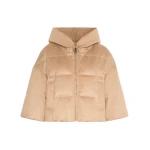 Max Mara Pam Reversible Cape-Style Camel Puffer in Beige | Jackets | Luxury Shoes 