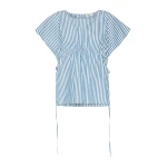 Max Mara Panda Cotton Poplin Blouse in Cornflower Blue | Women | Luxury Shoes 