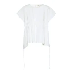 Max Mara Panda Cotton Poplin Blouse in White | Blouse | Luxury Shoes 
