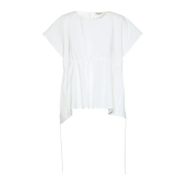 Max Mara Panda Cotton Poplin Blouse in White | Blouse | Luxury Shoes 