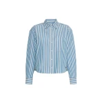 Max Mara Panetto Boxy Cotton Poplin Shirt in Cornflower Blue | Shirts | Luxury Shoes 