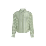 Max Mara Panetto Boxy Cotton Poplin Shirt in Green | Shirts | Luxury Shoes 