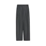 Max Mara Panfilo Flared Wool Flannel Trousers in Dark Grey | Women | Luxury Shoes 
