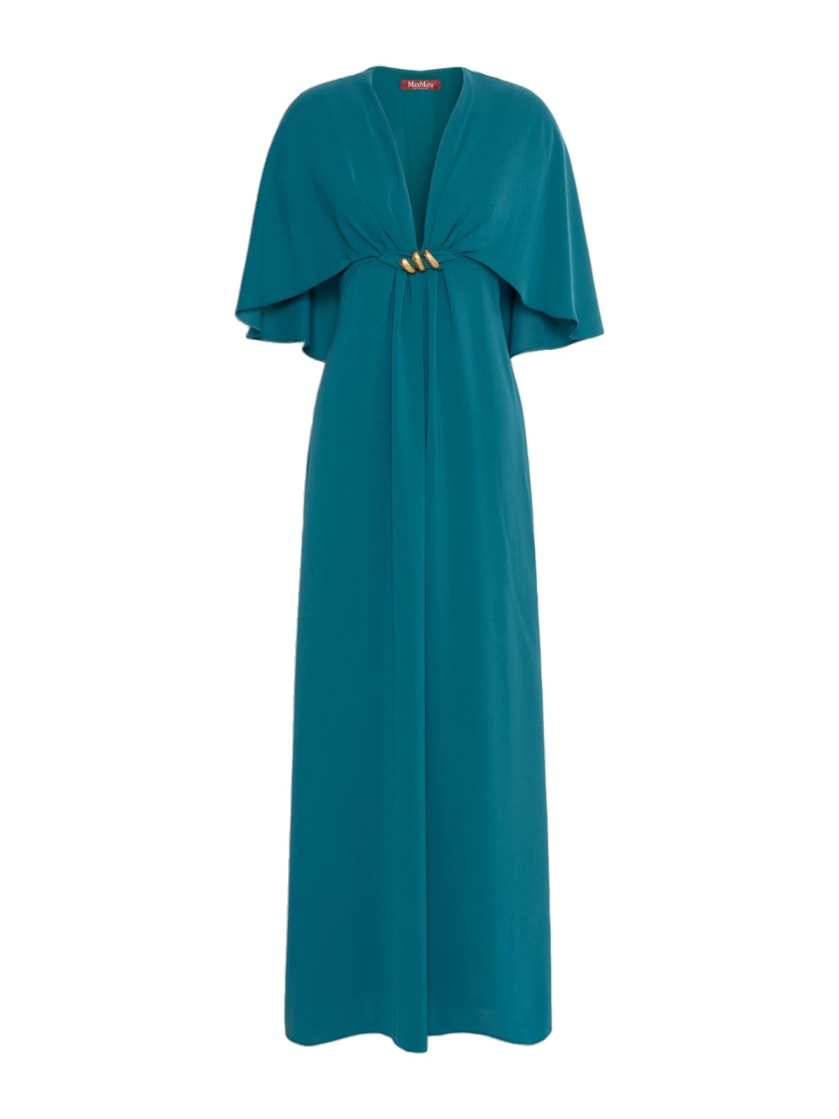 Max Mara Panno Cady Cape Dress in Oil Green Max Mara Panno Cady Cape Dress in Oil Green | Evening Gowns | Luxury Shoes