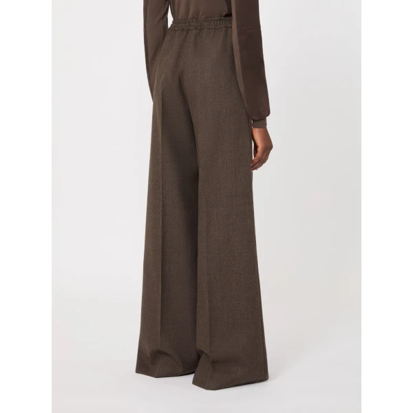 Max Mara Pantone Batavia Wool Trousers in Mud | Wide leg pants | Luxury Shoes 