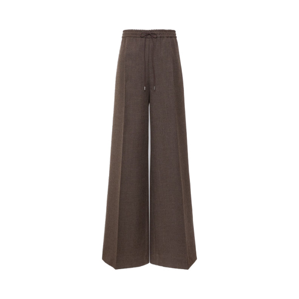 Max Mara Pantone Batavia Wool Trousers in Mud | Wide leg pants | Luxury Shoes 