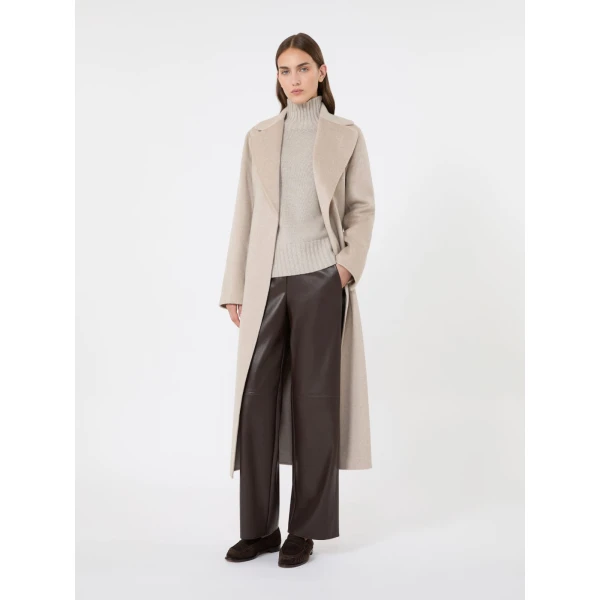 Max Mara Paola Belted Wool and Cashmere Coat in Beige | Wool Coat | Luxury Shoes 