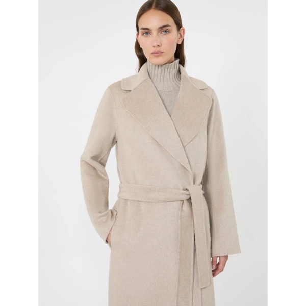 Max Mara Paola Belted Wool and Cashmere Coat in Beige | Wool Coat | Luxury Shoes 