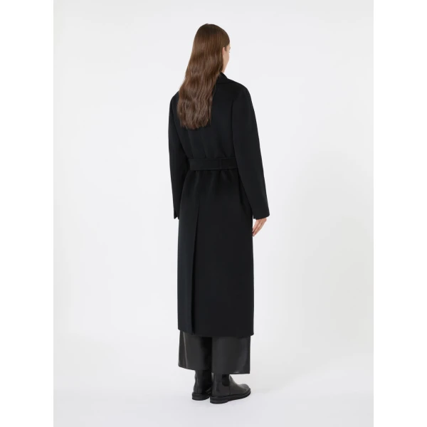 Max Mara Paola Belted Wool and Cashmere Coat in Black | Wool Coat | Luxury Shoes 