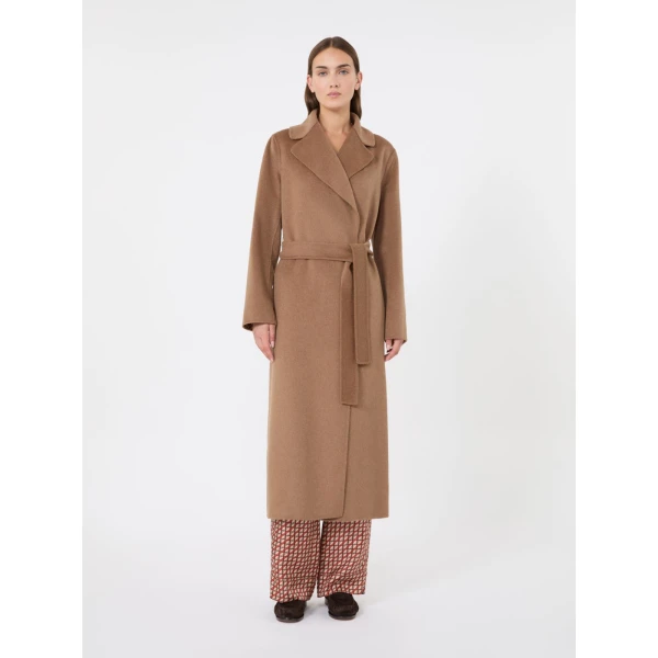 Max Mara Paola Belted Wool and Cashmere Coat in Camel | Wool Coat | Luxury Shoes 