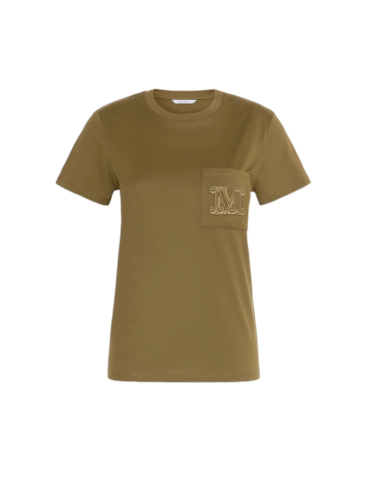 Max Mara Papaia Cotton Jersey T-Shirt in Khaki Max Mara Papaia Cotton Jersey T-Shirt in Khaki | T-shirts | Luxury Shoes