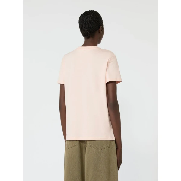 Max Mara Papaia Cotton Jersey T-Shirt in Pink | T-shirts | Luxury Shoes 