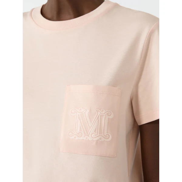 Max Mara Papaia Cotton Jersey T-Shirt in Pink | T-shirts | Luxury Shoes 