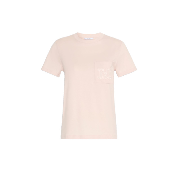Max Mara Papaia Cotton Jersey T-Shirt in Pink | T-shirts | Luxury Shoes 