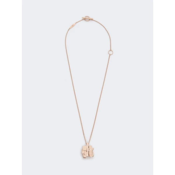 Max Mara Parata Metal Pendant Necklace in Bronze | Necklace | Luxury Shoes 