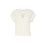 Max Mara Pascia Cotton Cable-Knit Gilet in Ecru | Sweaters | Luxury Shoes 