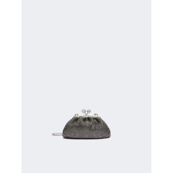 Max Mara Pasticcino Bag Extra Small with Rhinestones in Black | Mini Bags | Luxury Shoes 