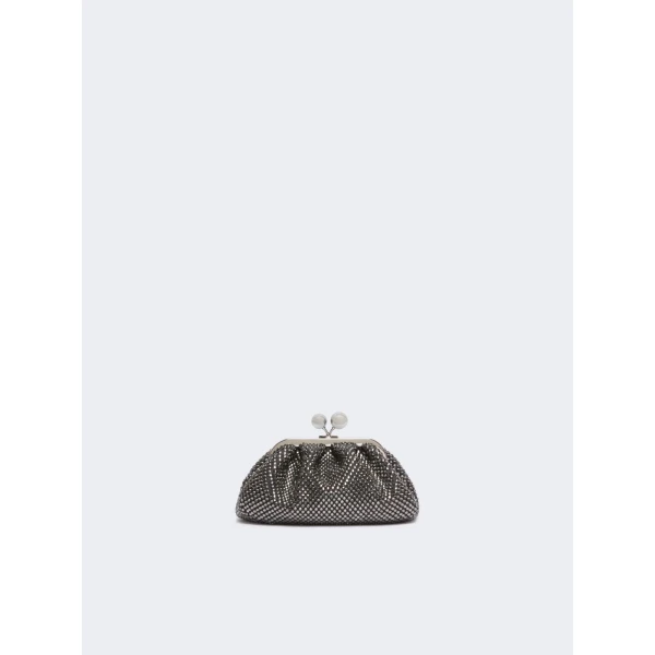 Max Mara Pasticcino Bag Extra Small with Rhinestones in Black | Mini Bags | Luxury Shoes 