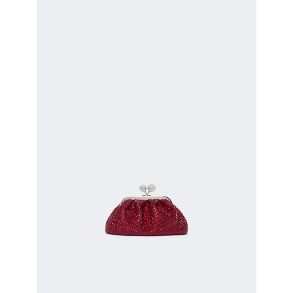 Max Mara Pasticcino Bag Extra Small with Rhinestones in Red | Mini Bags | Luxury Shoes 