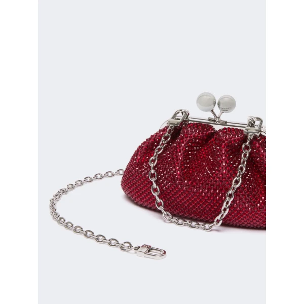 Max Mara Pasticcino Bag Extra Small with Rhinestones in Red | Mini Bags | Luxury Shoes 