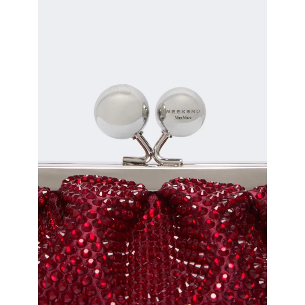 Max Mara Pasticcino Bag Extra Small with Rhinestones in Red | Mini Bags | Luxury Shoes 
