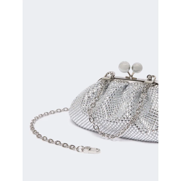 Max Mara Pasticcino Bag Extra Small with Rhinestones in White | Mini Bags | Luxury Shoes 