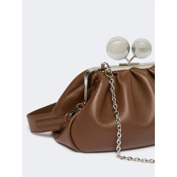 Max Mara Pasticcino Bag Medium in Deer-Print Leather, Brown | Clutch Bags | Luxury Shoes 