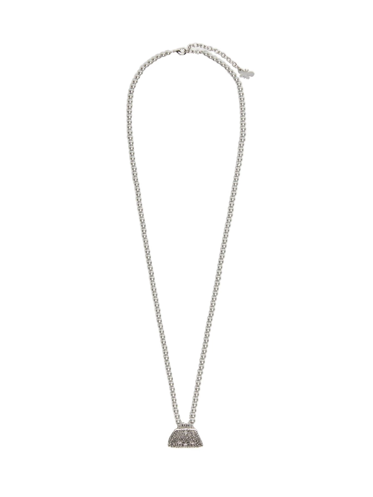 Max Mara Pasticcino Bag Pendant Pearl Necklace in Black Max Mara Pasticcino Bag Pendant Pearl Necklace in Black | Necklace | Luxury Shoes