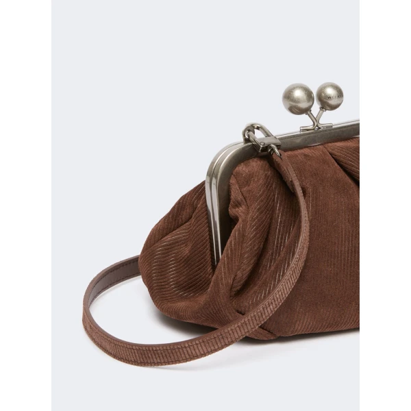 Max Mara Pasticcino Bag Small in Suede, Chocolate | Clutch Bags | Luxury Shoes 