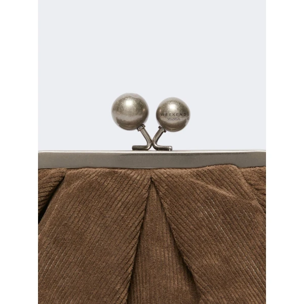 Max Mara Pasticcino Bag Small in Suede, Mud | Clutch Bags | Luxury Shoes 