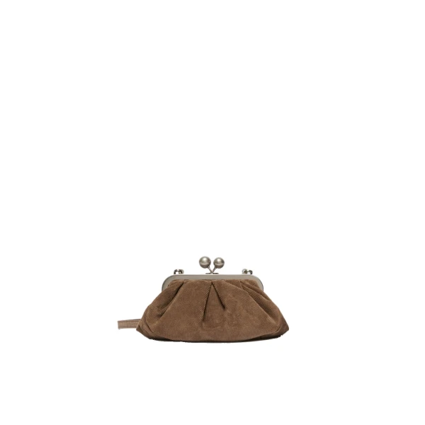 Max Mara Pasticcino Bag Small in Suede, Mud | Clutch Bags | Luxury Shoes 