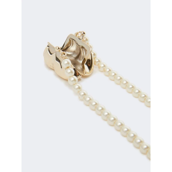 Max Mara Pasticcino Pendant Choker Necklace in Gold | Necklace | Luxury Shoes 